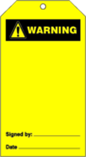 Warning Tag Yellow